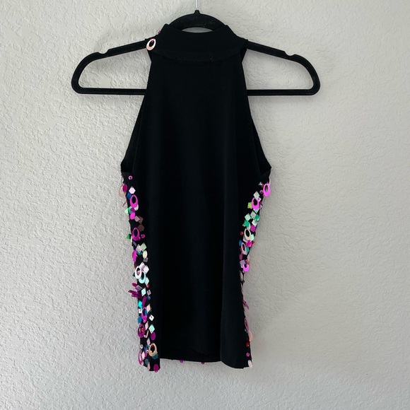 Vintage Y2K Sequin Knit Halter Neckline Top Size Small - Picture 9 of 12